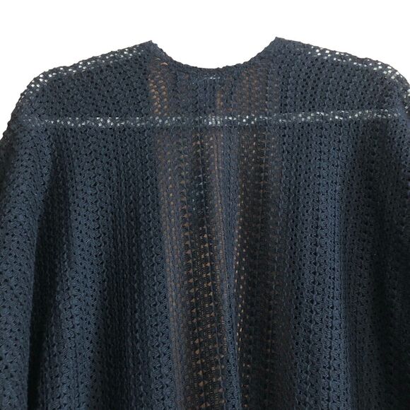 Steve Madden Women's Open Weave Short Sleeve Black Cover up OS Fits Most NWT - Picture 10 of 13